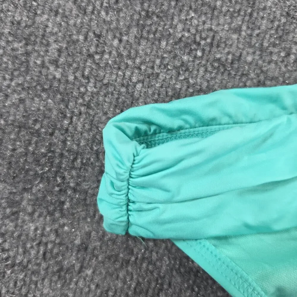 Kenneth Cole Reaction Women's Bikini Bottom Size M Aqua Foldover Hipster Swim